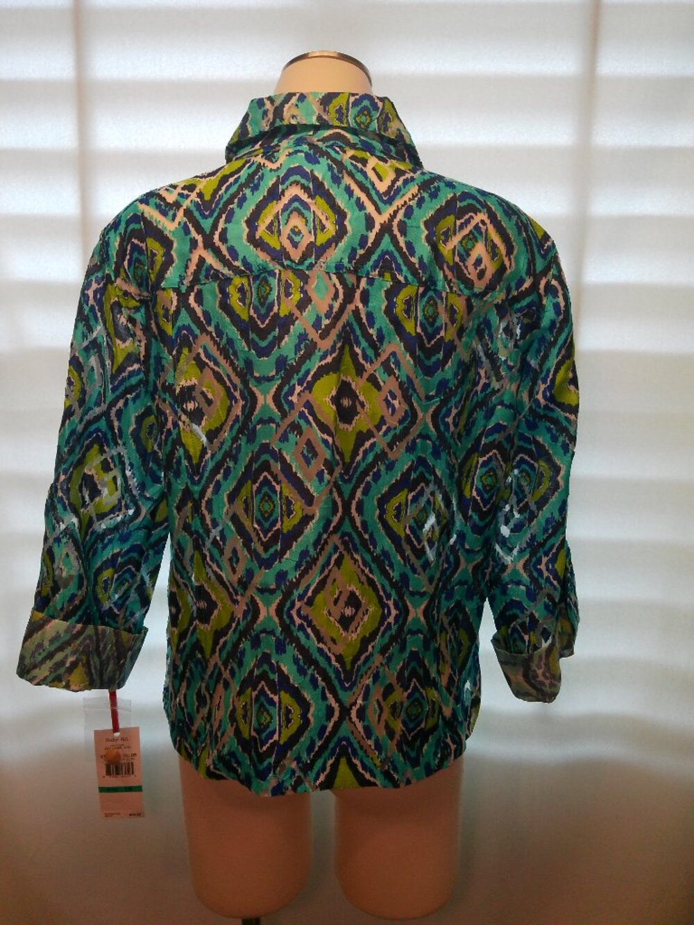 Jacket Ruby Rd Lightweight Blue Green Size 16 - Picture 7 of 16